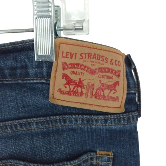 Levi Boyfriend Mid Rise Jeans Dark Blue Wash Classic 32 - Picture 8 of 16